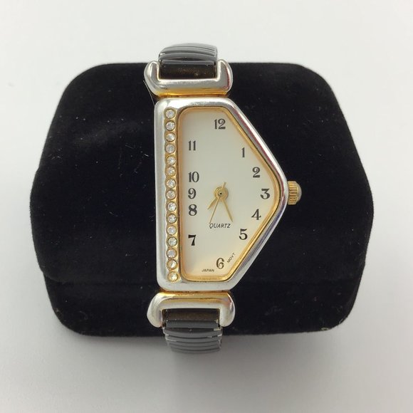 Funky Vintage Quartz Rhinestone Watch - Picture 1 of 15